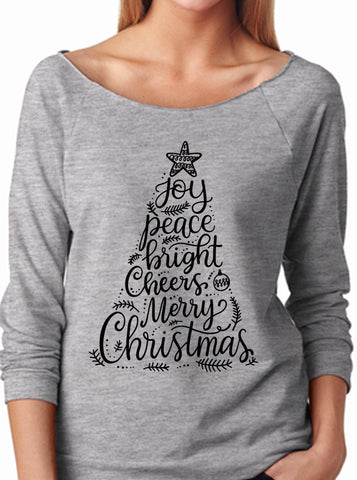 Joy Peace Bright Cheers Merry Christmas Shirt - Custom Lifestyle Designs